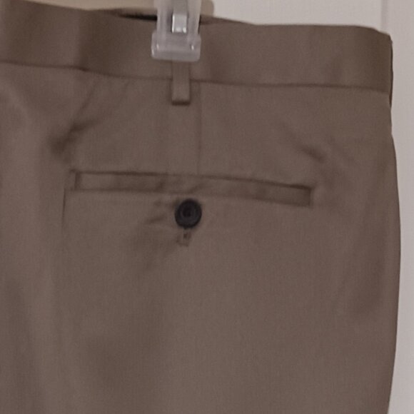 Claiborne Men's flat front dress slacks, Stone color,  Size 38" X 28" - Picture 5 of 11